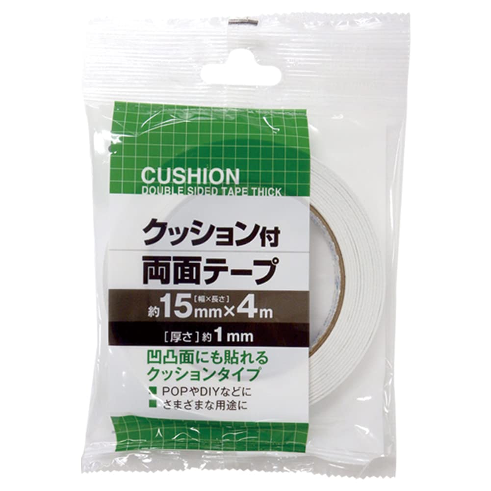 Amazon | クッション付両面テープ(15㎜×4m)1mm厚【まとめ買い12個